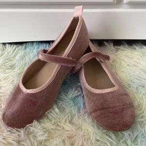 Girls dusty pink ballet flats size 3